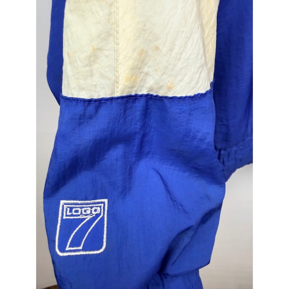 Vintage Chicago Cubs Logo 7 Windbreaker Jacket Red White Blue MLB Mens XL 1990s - Picture 5 of 10